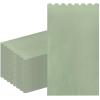 100PCS Sage Green Napkins Disposable Paper Scalloped Edged Guest Napkins 4.3 x7.8 Inches Disposable Hand Towels Decorative Dinner Napkin for Bathroom Wedding Baby Shower Birthday Party view 1