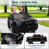 24V Ride on car Licensed RAM 2500, 2 Seater Electric Car for Kids, Remote Control, Toddler Ride on Toys w/Bluetooth, Spacious Truck Bed, 3 Speed, LED Lights, Suspension, Gifts for Boys Girls, Black view 3