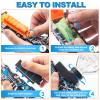 Electric Gel Ball Blaster Pistol for Teens  Automatic Orby Gel Gun with Laser Sight & Goggles, Top-Loading Design, Outdoor Backyard Team Games Toy, Gift for Ages 14+ (Desert Eagle Style, Blue Skull) view 4