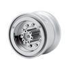 TCRC 4PCS Aluminum TRX4MT Beadlock Wheels Hubs for TRX-4MT F-150 K10 1/18 Scale Monster Truck,Chrome view 3
