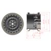 TCRC 4PCS Aluminum TRX4MT Beadlock Wheels Hubs for TRX-4MT F-150 K10 1/18 Scale Monster Truck,Chrome view 4