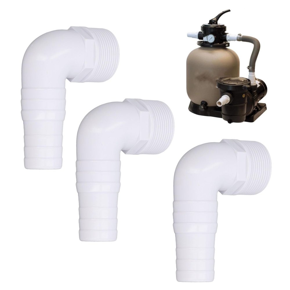 1 1/2 Inch 90 Degree Elbow Pool Hose Adapter Fitting for Above Ground Pool Pump, Filter, Skimmer, Compatible with SPX1105Z3 SPX1105Z4 SPX1091Z7
