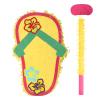 Birchio Sandal Pinatas Bundle with a Blindfold and a Bat(17 x 12 x 4 Inches), Perfect for kid's Birthday Parties, Summer Theme Parties and Decorations view 1