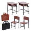 Abaodam 1 Set Miniature Classroom Furniture Desks Chairs and Backpacks Dollhouse Supplies for Creative Play and Unique Decoration view 1
