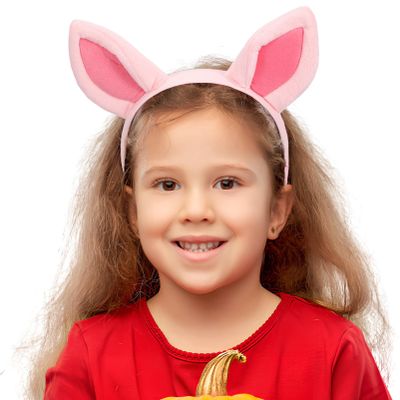 FAVOMOTO Plush Pig Ears Headband, Halloween Animal Ears and Horns Fancy Dress up Performance Prop for Halloween Carnival Theme Party Cosplay