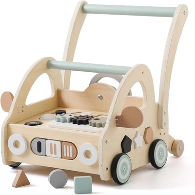 Wooden Baby Walker, Baby Push Walker, Montessori Wooden Walkers for Babies, Baby Walkers for Boys and Girl