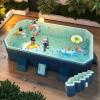 112.59x65.74x19.68inch Foldable Swimming Pool for Adults & Kids, Portable PVC Outdoor Collapsible Pool for Dog Backyard, Garden, Patio,Easy Setup & Storage view 1