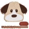 Birchio Dog Pinatas Bundle with a Blindfold and a Bat(16.5 x 12.6 x 4 Inches), Perfect for kid's Birthday Parties Decoration, Animal Theme Party, Puppy Pinata view 1