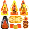 4 in 1 Fall Festival Thanksgiving Party Games with Ring Toss, Plastic Cones, Bean Bags, 3-Legged Race Bands, Thanksgiving Games for Family Boy Girl Adult Carnival Friendsgiving Outdoor Yard Activities view 1