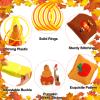 4 in 1 Fall Festival Thanksgiving Party Games with Ring Toss, Plastic Cones, Bean Bags, 3-Legged Race Bands, Thanksgiving Games for Family Boy Girl Adult Carnival Friendsgiving Outdoor Yard Activities view 3