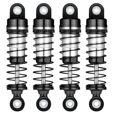 1/18th Aluminum RC Car Shocks 42mm Extended Shock Absorber Damper for 1:18 FMS LC80 FCX18 RC Crawler Car (Black)