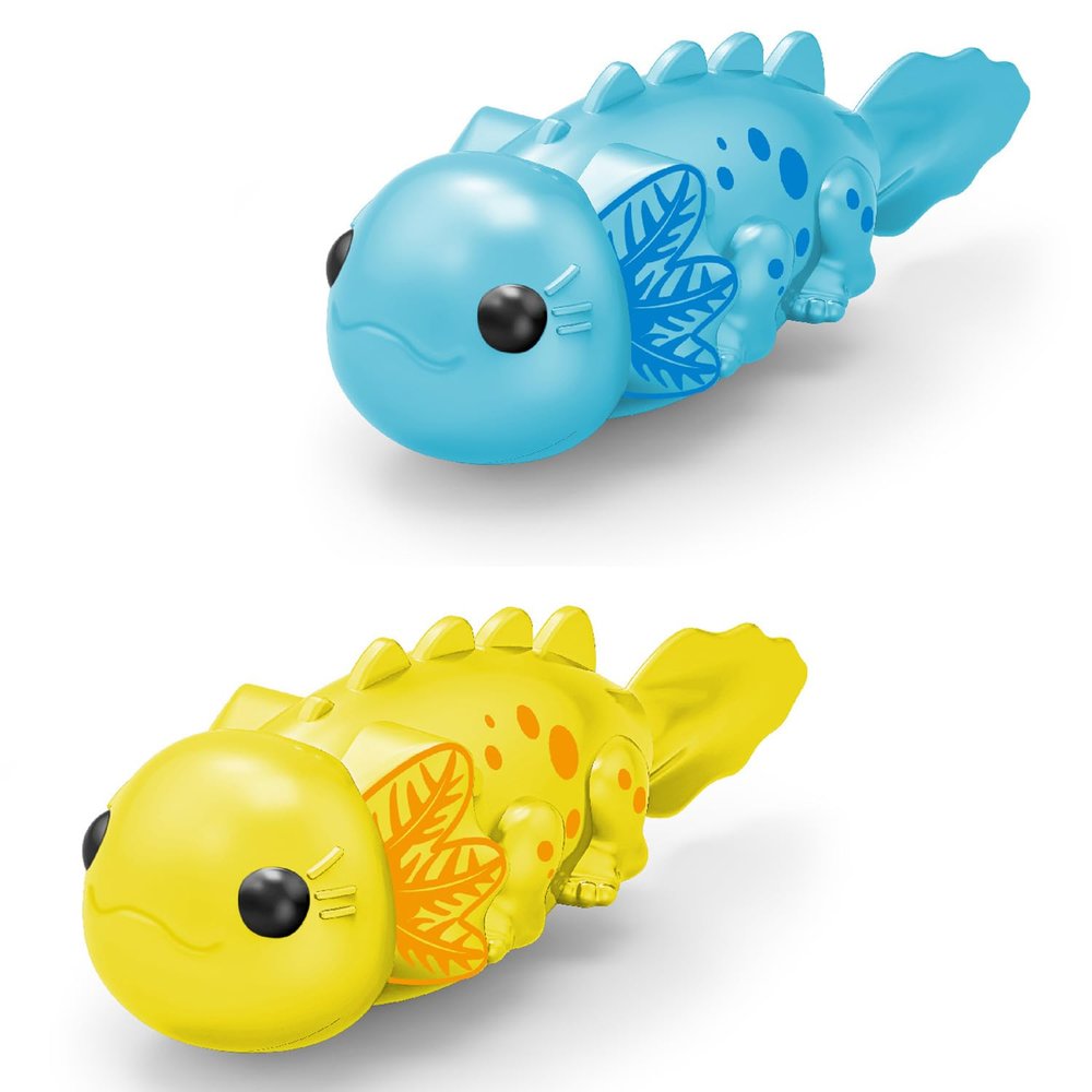 ZOHANINDL Robo Axolotl Alive Robo Fish Robotic Swimming Fish, A Living pet Baby Axolotl (Blue + Yellow) 2 Pack, Bath Pool Water Toys,Comes with Batteries, Birthday Parties for Boys and Girls