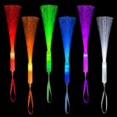6 Pack Glow Sticks Toys Party Favors Supplies for Kids, Light Up Fiber Optic Wand Sparklers Fireworks Sticks for Toddlers, Neon Accessories Decorations for Mardi Gras,Carnival,Wedding,Birthday,Camping