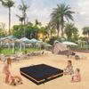 Sandbox Cover, Square Sandbox Cover Waterproof, Outdoor Toddler's Sand Box Covers for Sand Protection (97" L97" W11" H,Black) view 4