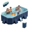 104.50x68.10x20.40inch Foldable Swimming Pool for Adults & Kids, Portable PVC Outdoor Collapsible Pool for Dog Backyard, Garden, Patio,Easy Setup & Storage view 1