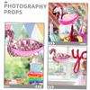 Cabilock 1 Set Flamingo with Blindfold and Stick Vibrant Tropical Birthday Party Decoration for Showers and Fun Games for Family Gatherings view 3