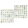 100Pcs Animal Stickers Cartoon Animal Stickers for Water Bottle Scrapbooking Kids Motivational Sticker for Rewarding view 1