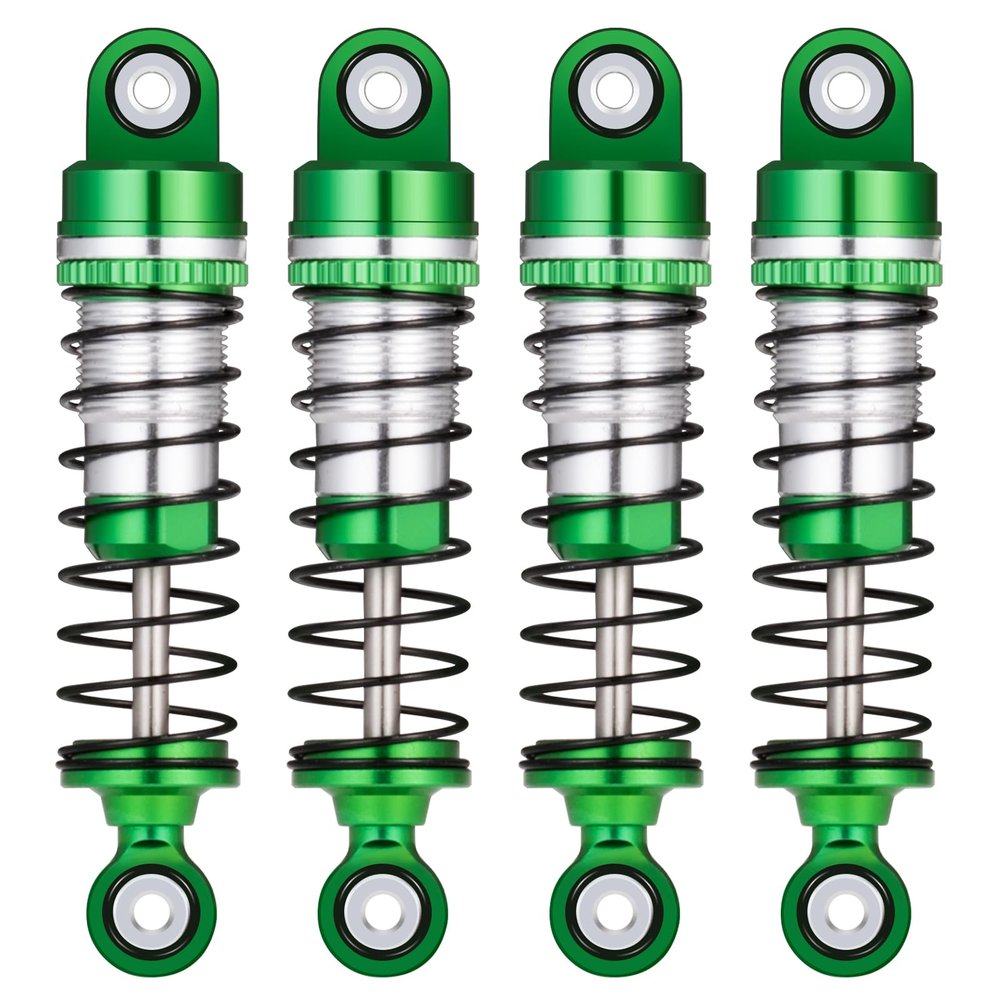 1/18th Aluminum RC Car Shocks 42mm Extended Absorber Damper for 1:18 FMS LC80 FCX18 RC Crawler Car (Green)