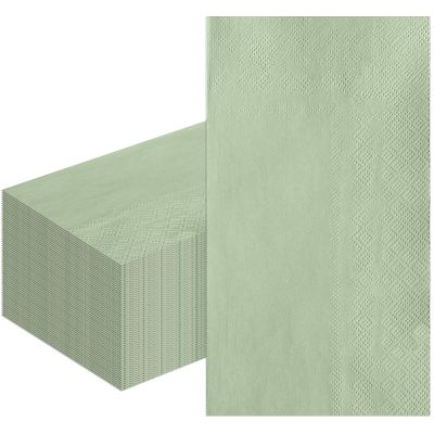 100 Pack Sage Green Paper Napkins Sage Green Guest Napkin Disposable 2 Ply Decorative Solid Color Hand Towels Dinner Napkins for Bridal Shower Baby Shower Wedding Birthday Dinner Party Supplies