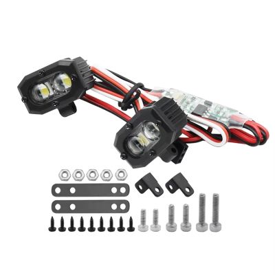 RC Car Spotlight Kits for Axial for SCX10 90046 for Wraith for Capra for Redcat Gen8 VS4-10 1/10 2/4pcs Car Bright Lights Spotlight RC Crawler(A-1to2 Controller)