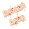JOINPAYA 10 Pcs Wooden Spinning Tops for Natural Wood Gyroscope Educational Fun for Boys Safe for Home and School Activities view 1