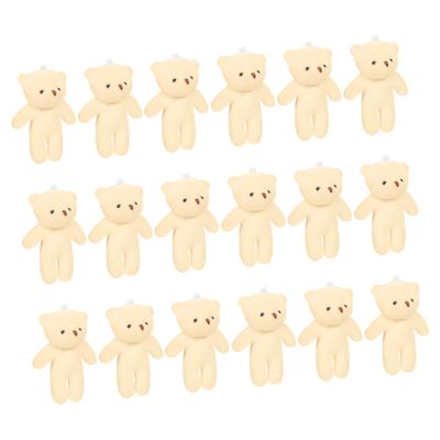 HOMOBABE Adorable Mini Bear Plush Toy Cute 18-Piece Bear Figurines Hanging Pendants for Boys and Girls for Bag Supplies and Party Decorations