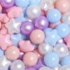 GOGOSO Ball Pit Balls for Toddlers Phthalate-Free BPA-Free Non-Toxic Crush Proof Soft Plastic Play Balls Baby Kids Shape Tent Pool Playhouse Playpen Party Decor, Pink Blue Purple White,500PCS view 1