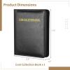 360-Slot Coin Album With Leather Cover  Pvc Coin Storage Book, 7.9 X 6.3 X 1.3 Inches view 3