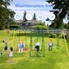 5 in 1 Metal Swing Set, Indoor/Outdoor Metal Swing Set with Safety Belt for Backyard view 2