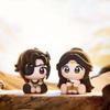 2pcs Xie Lian Figure Hua Cheng Statue Mini Anime Cake Topper, 8cm Xie Lian Look up Figure Model, Handmade Desktop Decoration Collectible Gifts view 2