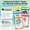 32 Coping Skills Cards with 60 Strategies  Therapy Tools for Teens & Adults to Manage Stress, Anxiety & Emotions  Durable Mindfulness & Emotional Intelligence Deck for Home, School & Counseling Use view 2