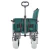 3-in-1 Folding Utility Wagon with Bench Seat, 500 lbs Capacity, 9"x4" All-Terrain Beach Tires, Perfect for Camping & Beach (Green) view 4