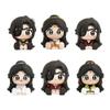 6pcs Xie Lian Figure Hua Cheng Statue Mini Anime Cake Topper, 8cm Xie Lian Look up Figure Model, Handmade Desktop Decoration Collectible Gifts view 1