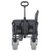 3-in-1 Folding Utility Wagon with Bench Seat, 500 lbs Capacity, 9"x4" All-Terrain Beach Tires, Perfect for Camping & Beach (Gray) view 3