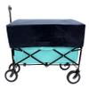 360lbs Collapsible Foldable Wagon Cart with Strapping System & 3-Pcs Plastic Liner - Beach, Utility, Grocery Cart for Camping, Shopping, Sports, Gardening & Fishing (Light Green) view 3