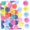 GRIRIW Colorful Raffle Balls Set for Party Games High Elasticity Numbered Balls 1-50 for Fun Activities for Family Gatherings and Events view 1