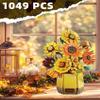 2 in 1 Sunflower Building Blocks for Adult - Artificial Flower Bouquets Building Set Van ggh Art Collection, Transforms from Sunflower Vase to Dinner Table Centerpieces, Home Decor Gift for Valentines view 2