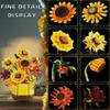 2 in 1 Sunflower Building Blocks for Adult - Artificial Flower Bouquets Building Set Van ggh Art Collection, Transforms from Sunflower Vase to Dinner Table Centerpieces, Home Decor Gift for Valentines view 3