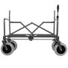 3-in-1 Folding Utility Wagon with Bench Seat, 500 lbs Capacity, 9"x4" All-Terrain Beach Tires, Perfect for Camping & Beach (Orange) view 3