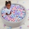 GOGOSO Ball Pit Balls for Toddlers Phthalate-Free BPA-Free Non-Toxic Crush Proof Soft Plastic Play Balls Baby Kids Shape Tent Pool Playhouse Playpen Party Decor, Pink Blue Purple White,200PCS view 4