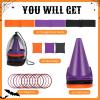 Leitee 40 Pcs 4 in 1 Halloween Bean Bag Toss Game Set Ring Toss, Soft Plastic Cones, Bean Bags, 3-Legged Race Bands, Halloween Games Set Indoor Outdoor Party Yard Supplies view 2