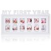 12-Month Newborn Keepsake Frame, BabyS First Year Memory Photo Frame, White view 1