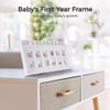 12-Month Newborn Keepsake Frame, BabyS First Year Memory Photo Frame, White view 2