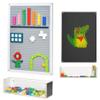 Bolocon Vertical Building Brick Base Plate & Chalkboard, 2-Sided Activity Panel and Blackboard for Kids&Toddlers Playroom, Compatible with All Major Block Brands (Rectangular-STD.) view 2
