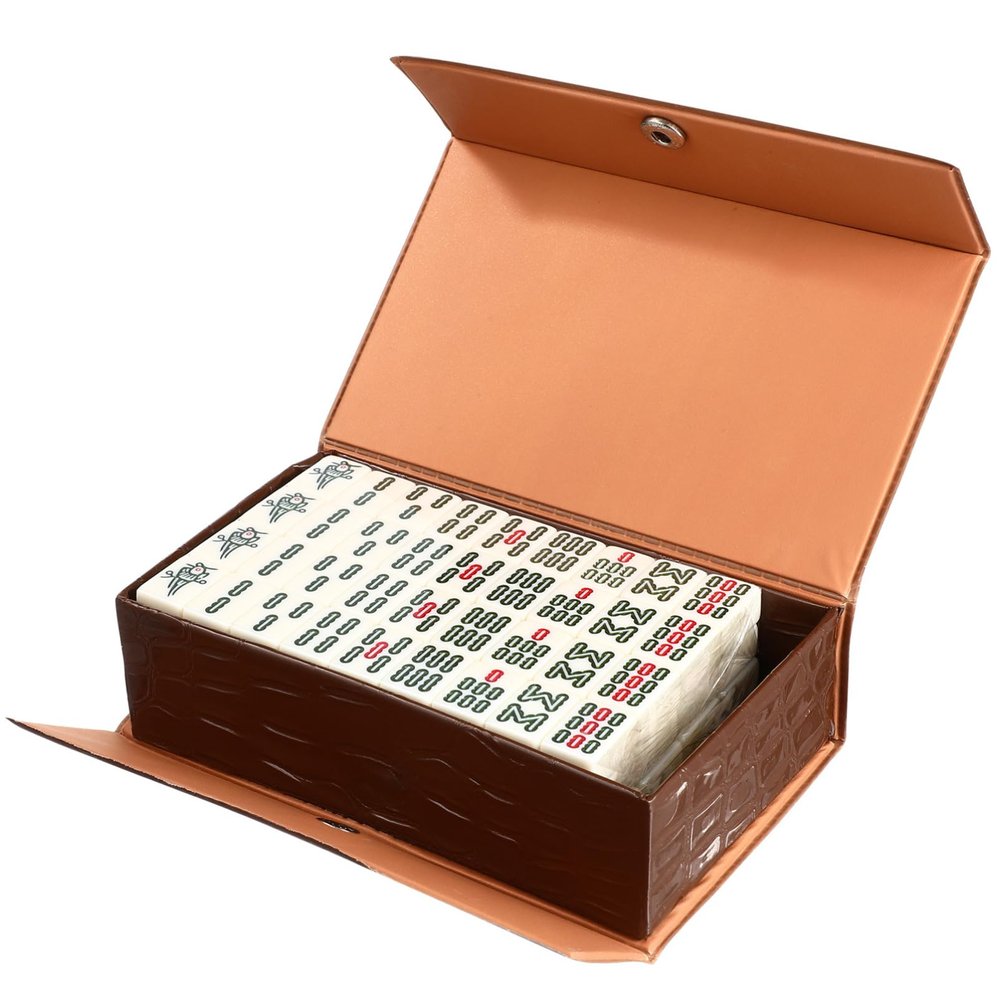 BESPORTBLE 1 Set Mini Mahjong Game, Portable Travel Mahjong Gatherings Team Game