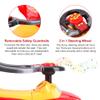 ChromeWheels 3 in 1 Ride on Push Cars for Toddlers with Removable Handle Pedal Guardrails, Music, Horn, Under Seat Storage (Red) view 4