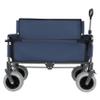 3-in-1 Folding Utility Wagon with Bench Seat, 500 lbs Capacity, 9"x4" All-Terrain Beach Tires, Perfect for Camping & Beach (Dark Blue) view 2