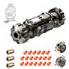 4 in 1 Metal Fidget Gun Toy Shoot+ Spinner+ Ratchet+ Slider Finger Fidget Toys Adults EDC ADHD Focus Anxiety Stress Relief Boredom Office Travel Toy (Titanium Color) view 1