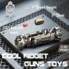 4 in 1 Metal Fidget Gun Toy Shoot+ Spinner+ Ratchet+ Slider Finger Fidget Toys Adults EDC ADHD Focus Anxiety Stress Relief Boredom Office Travel Toy (Titanium Color) view 2