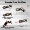 4 in 1 Metal Fidget Gun Toy Shoot+ Spinner+ Ratchet+ Slider Finger Fidget Toys Adults EDC ADHD Focus Anxiety Stress Relief Boredom Office Travel Toy (Titanium Color) view 3